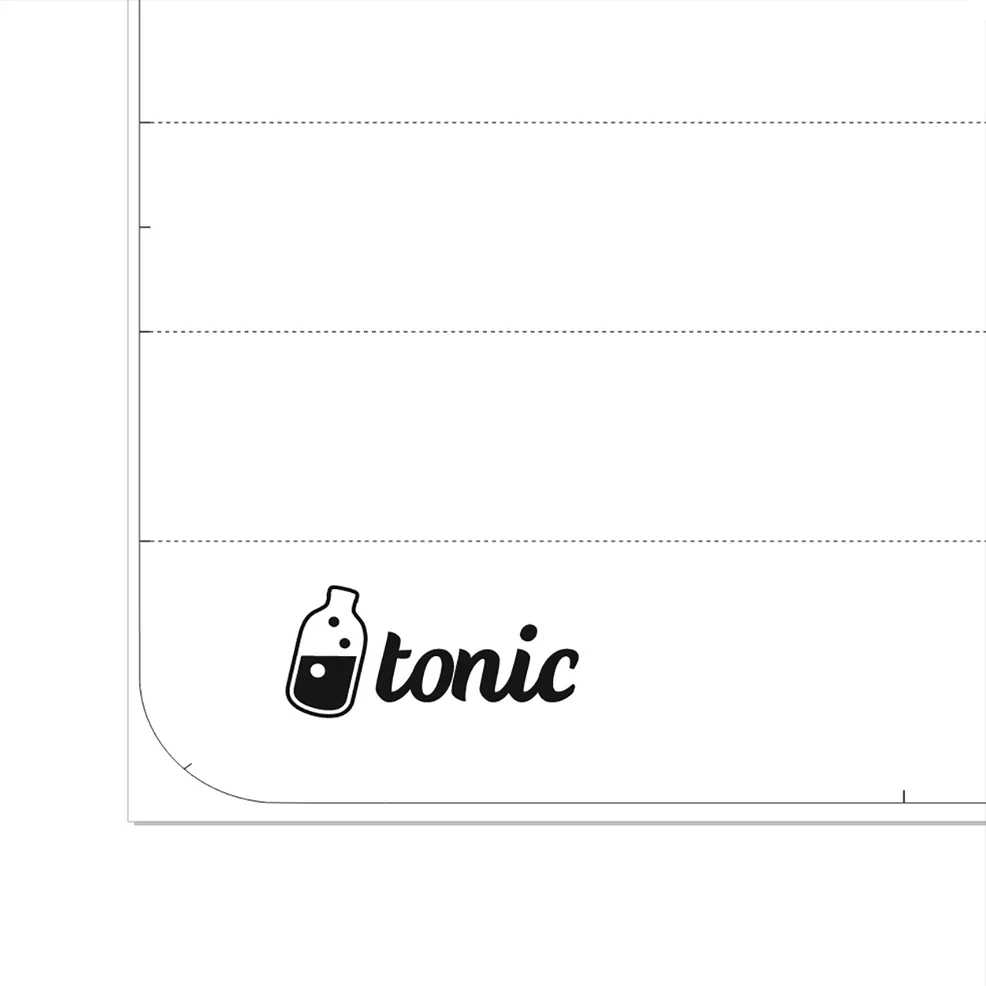 Макет нанесення логотипу Tonic у CorelDRAW